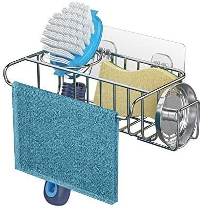 4 in 1 Sink Caddy Sponge Holder, SUS304 Stainless Steel Sink ...