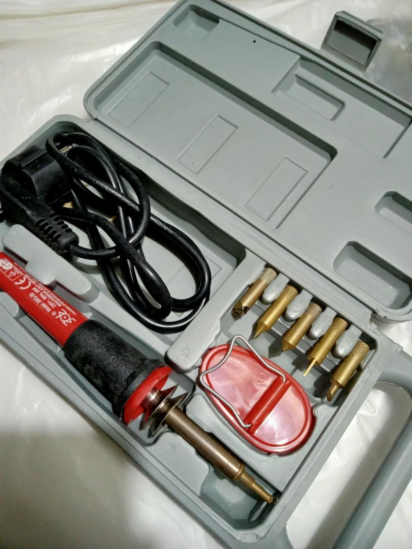 7pcs Electric Wood Burning Soldering Iron Kit Burner Pen with Box, TV & Home Appliances
