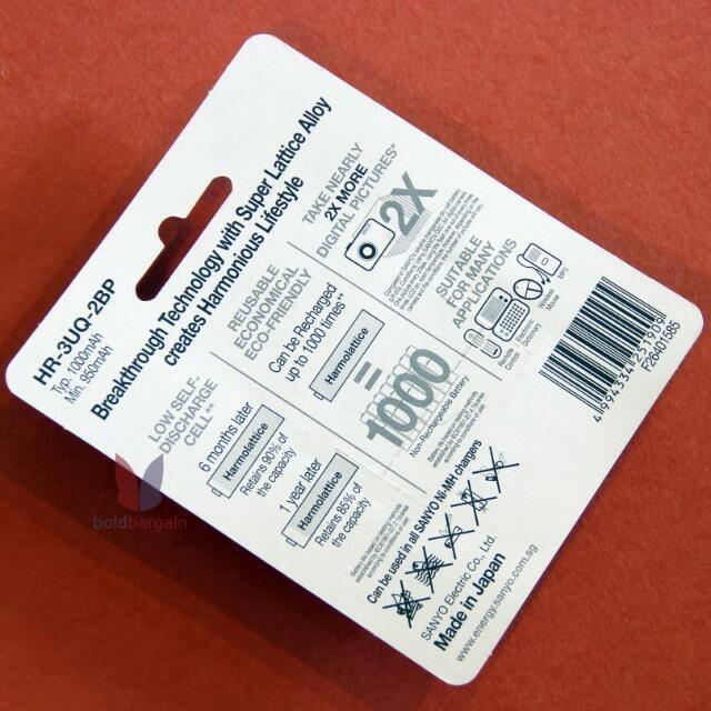 8 Pieces Ultra Low Discharge SANYO HR-3UQ-2BP Rechargeable Battery AA aka eneloop Lite Made in Japan62863090476546111