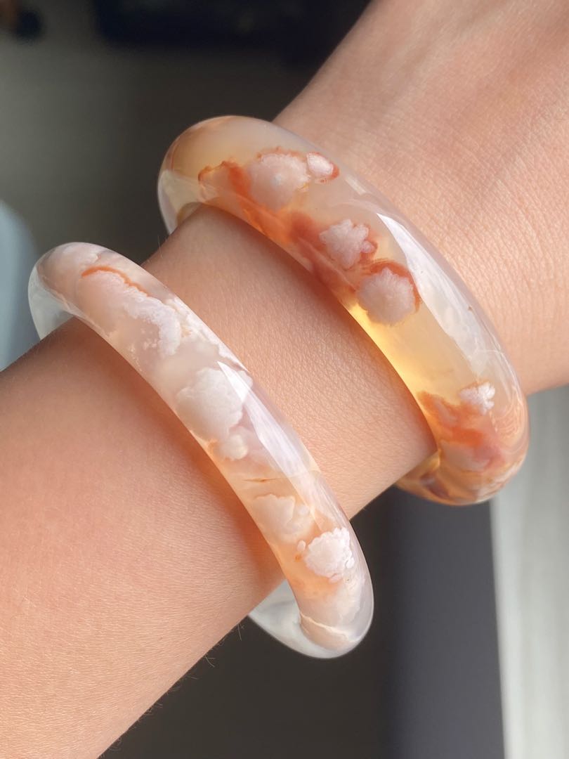 Agate bangle top