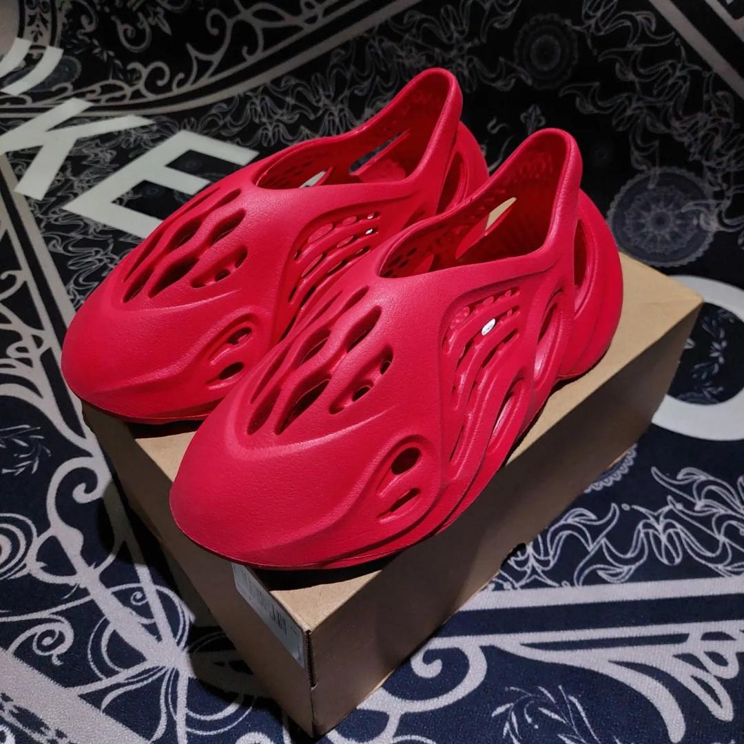 Yeezy crocs red top