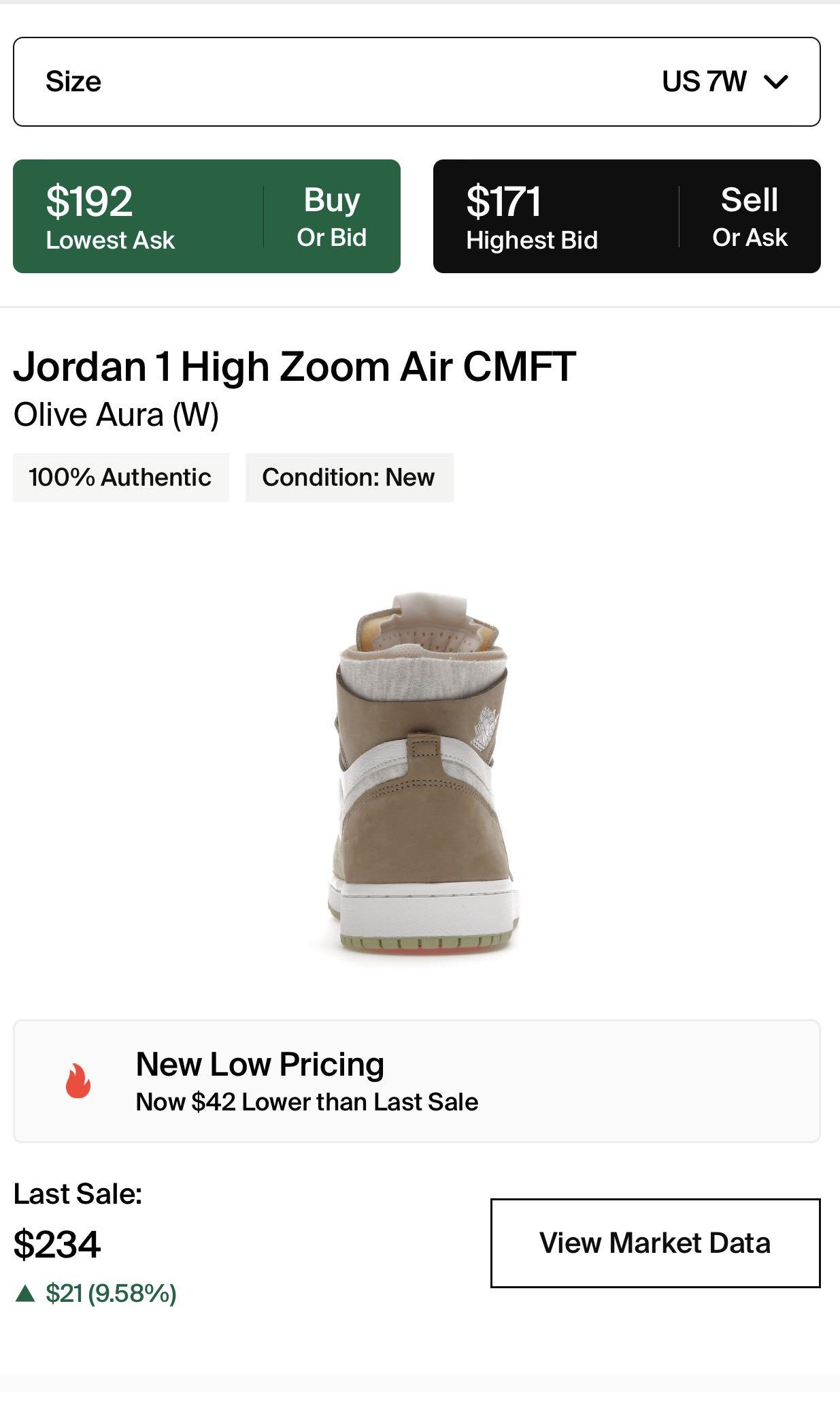 air jordan 1 zoom olive aura