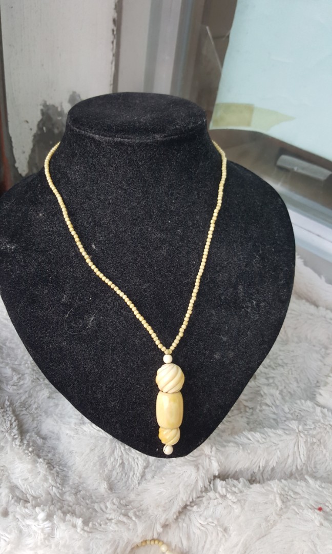 Vintage Carved Bone Elephant Necklace – Main Street Estate Sales