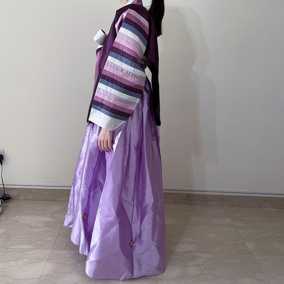 Authentic Korean purple hanbok, Women's Fashion, Dresses & Sets ...
