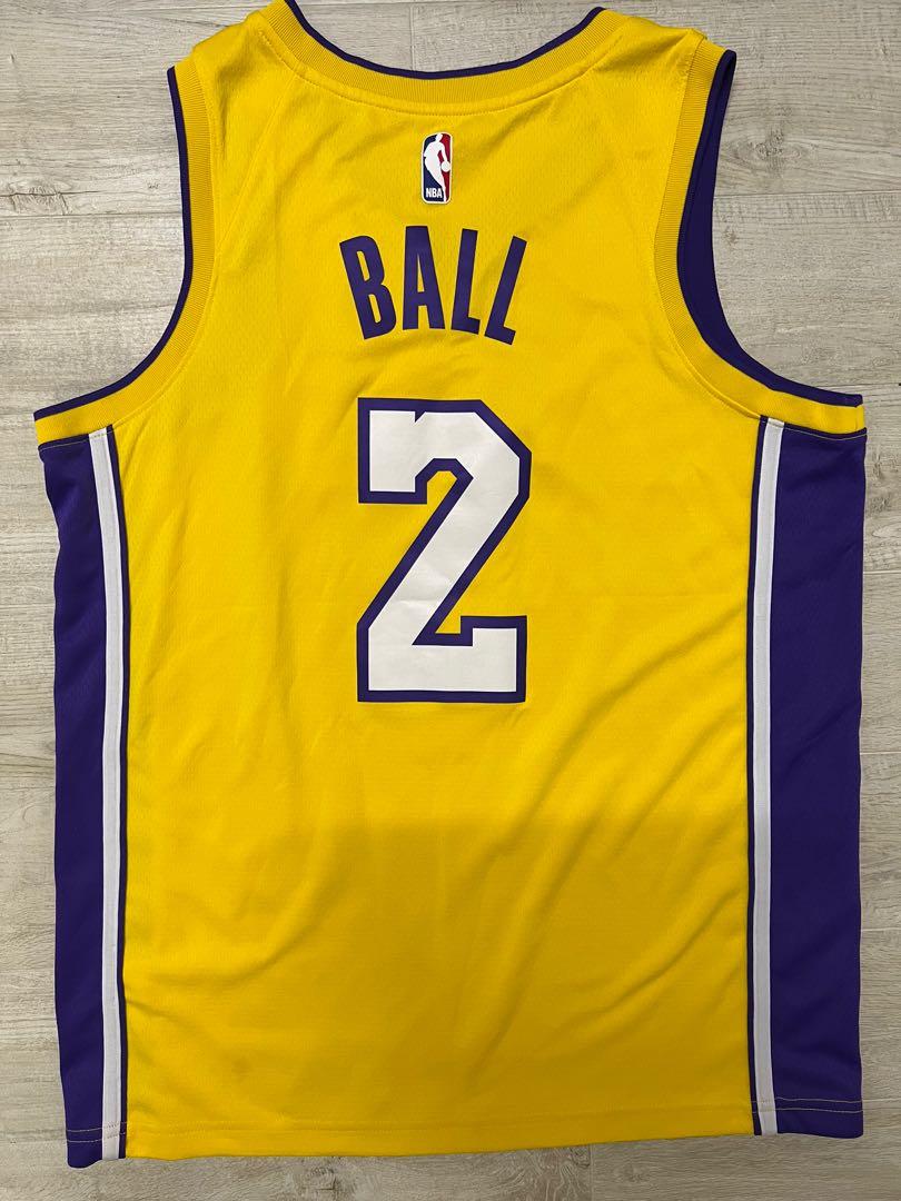 Men's Los Angeles Lakers Lonzo Ball Nike Yellow Swingman Jersey