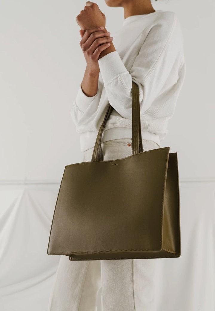 baggu large leather tote