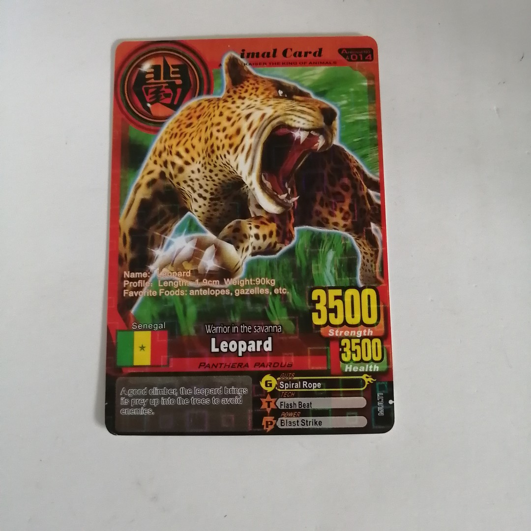 Bandai Animal Kaiser Leopard Ver. 3 A014-Animal Card, Toys