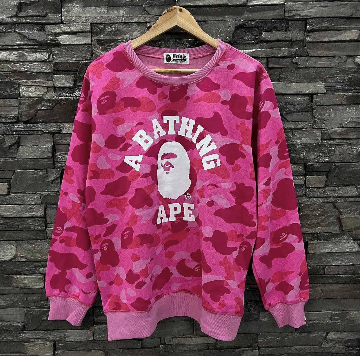 Pink 2025 bape sweater