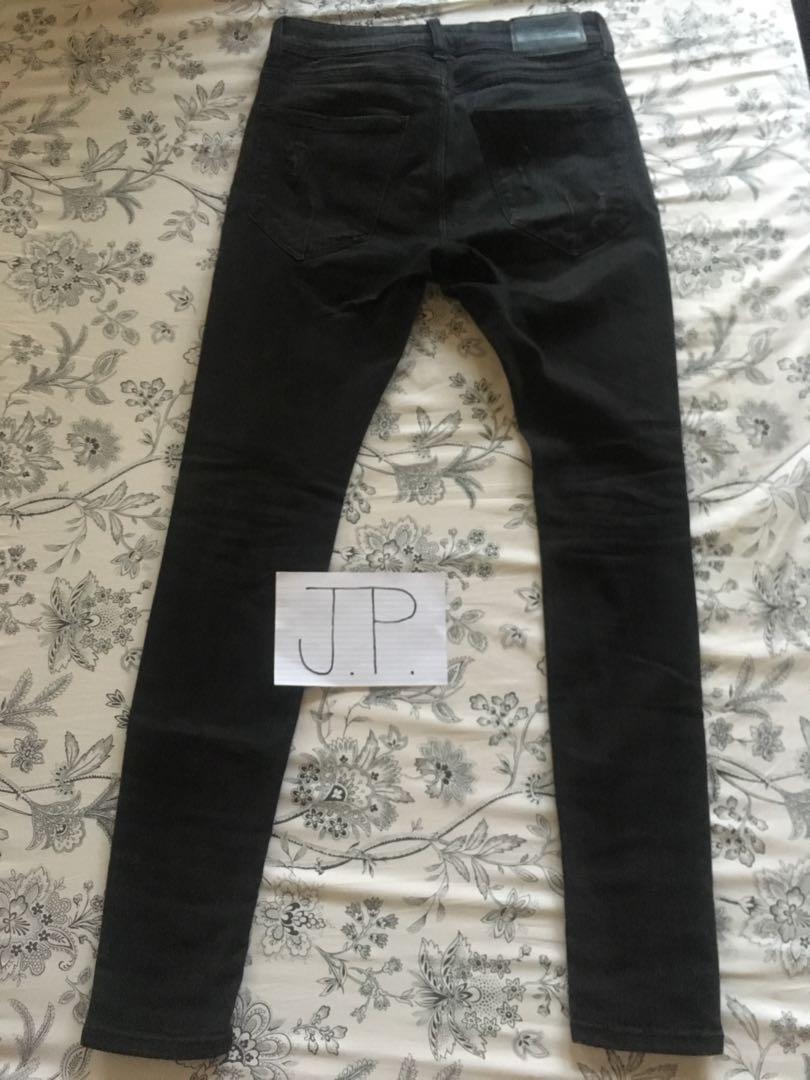 Bershka Denim Super Skinny Fit Distressed Jeans Black, Men's Fashion,  Bottoms, Jeans on Carousell