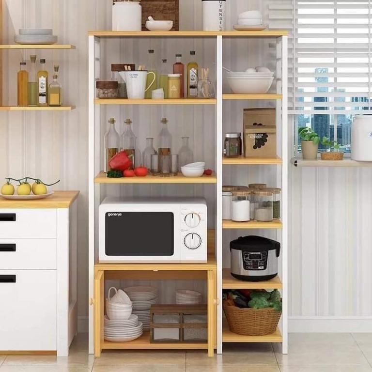 Big Kitchen Shelves Rack Organizer WITH DOOR, Furniture & Home Living ...