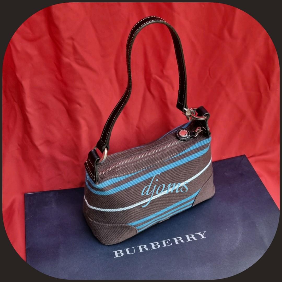 Burberry Haymarket Check Pochette, Luxury, Bags & Wallets on Carousell