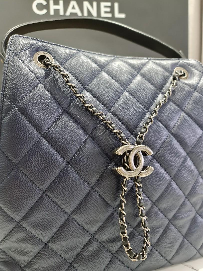 Chanel Caviar Quilted Accordion Bucket Bag