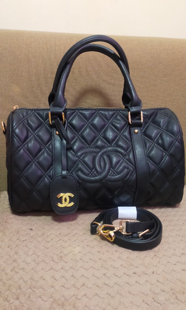 CHANEL CC Calfskin Leather Ring Chain Satchel Bag Black - 10% Off