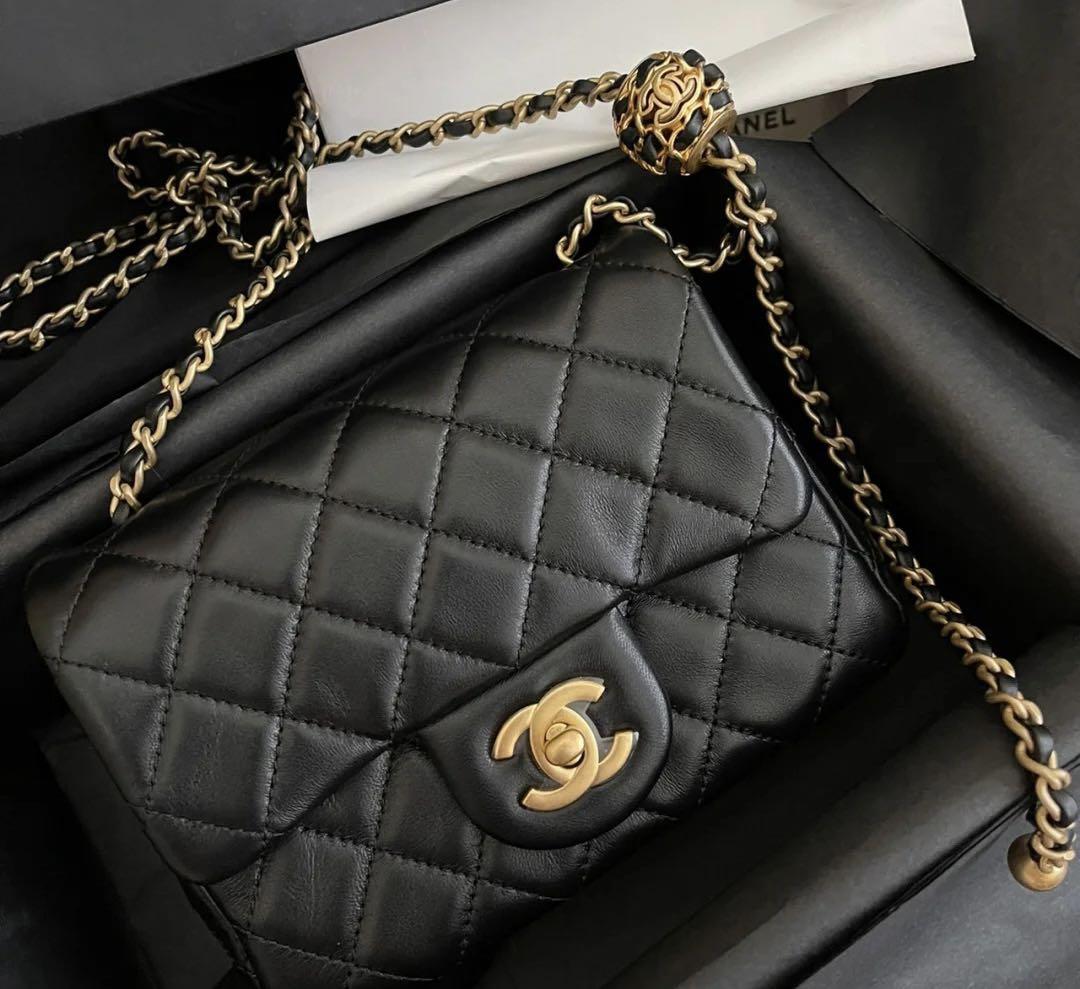 CHANEL MINI SQUARE PEARL CRUSH, Luxury, Bags & Wallets on Carousell