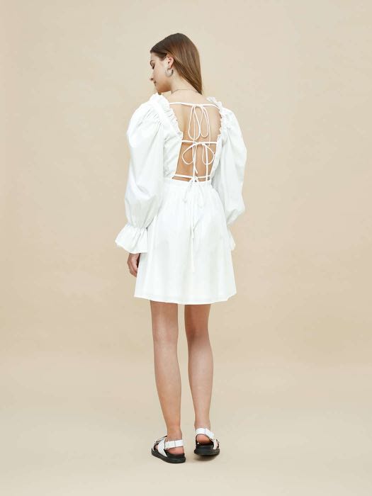 CIDER Australia White Backless Mini Dress, Women's Fashion, Dresses