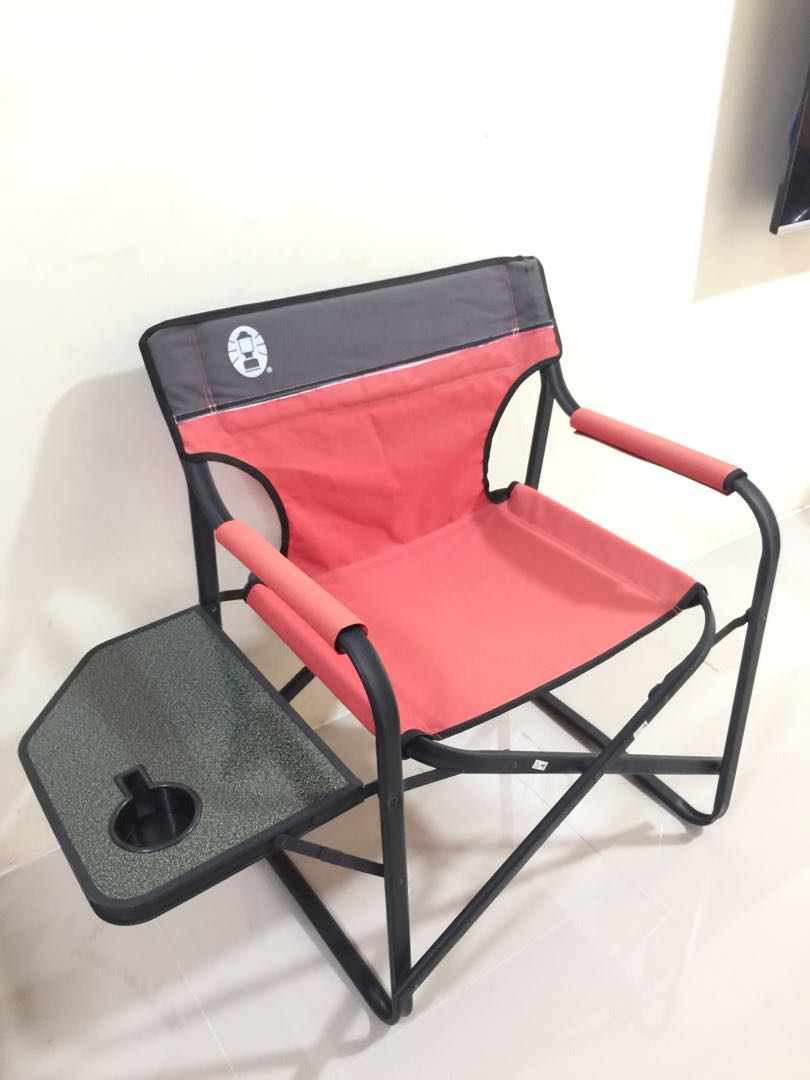 Coleman Camping Chair with side Table, Sports Equipment, Hiking & Camping on Carousell