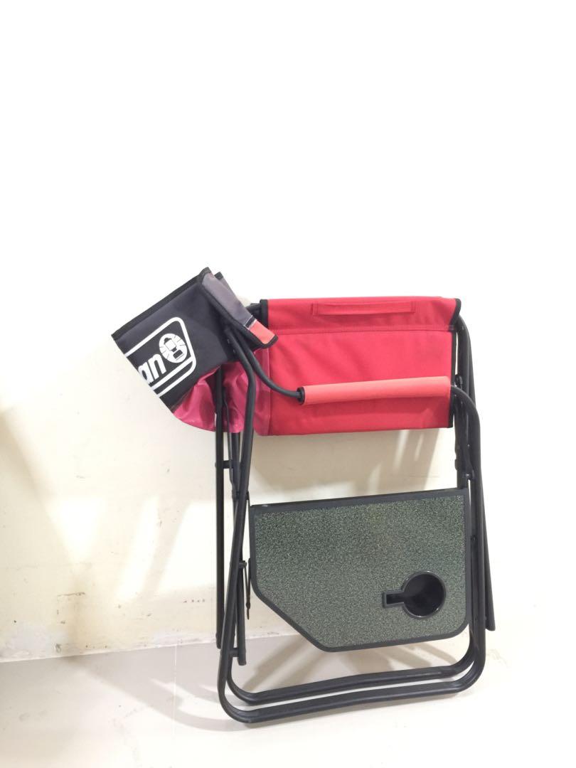 Coleman Camping Chair with side Table, Sports Equipment, Hiking & Camping on Carousell