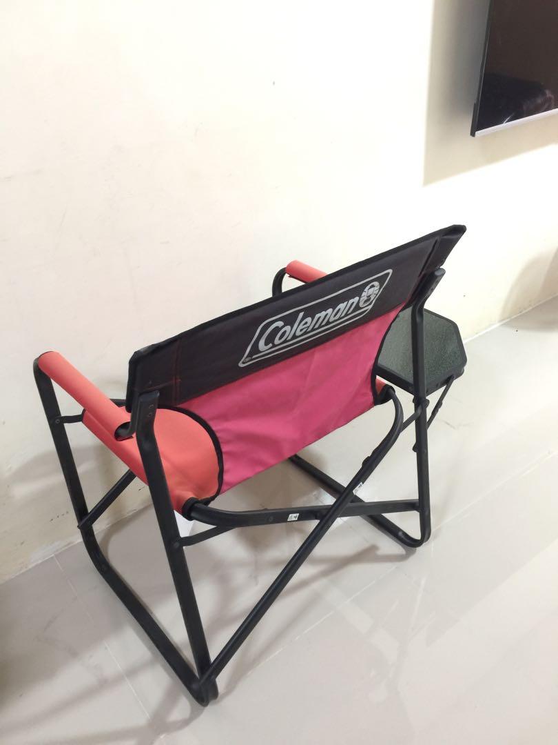Coleman Camping Chair with side Table, Sports Equipment, Hiking & Camping on Carousell