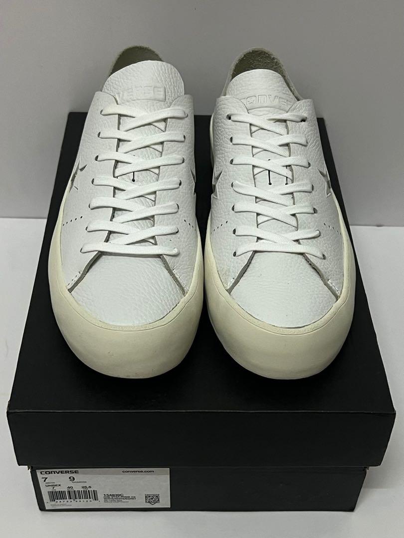 Converse one star prime ox store trainers white