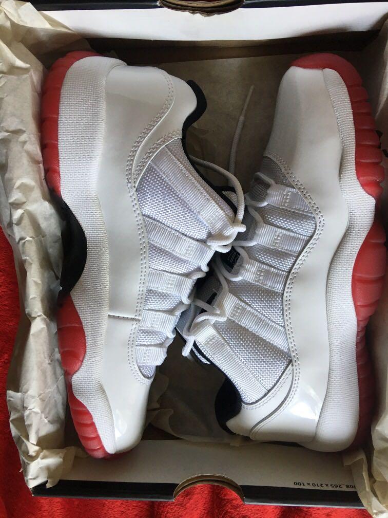 Jordan 11 red sales footlocker