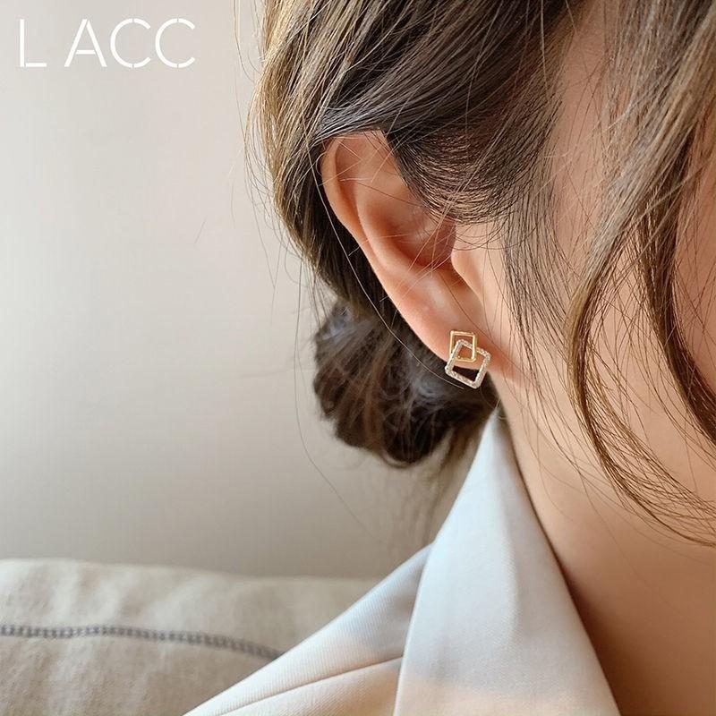 Double square earrings outlet