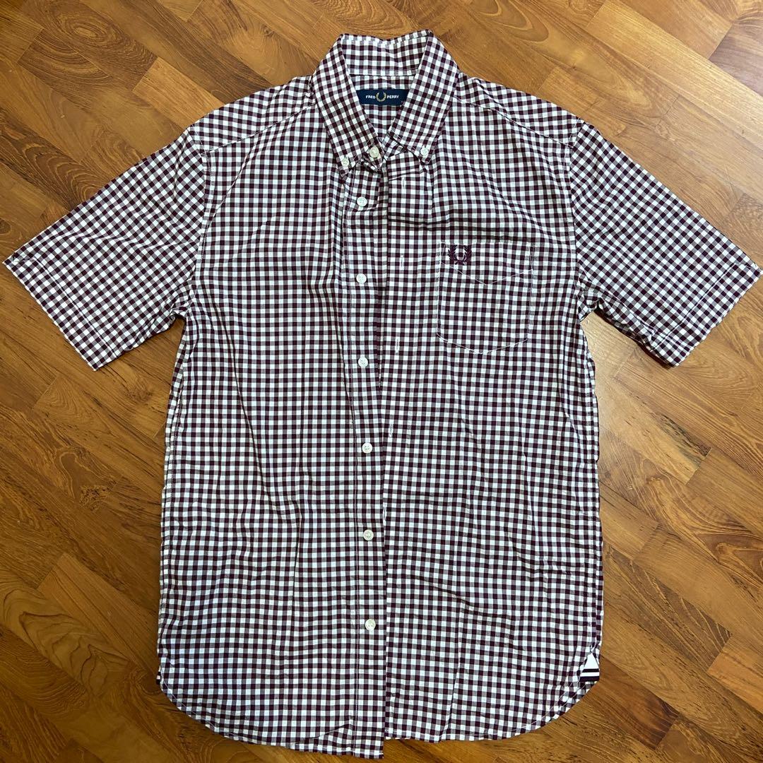 Fred perry gingham new arrivals shirt short sleeve