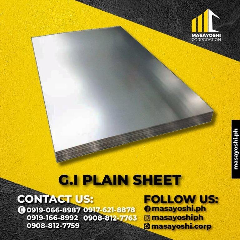 GI Plain Sheet Plain Sheet Metals Sheets Galvanized Iron Sheet