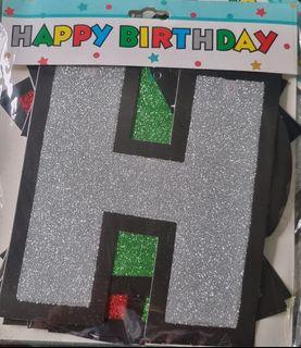 GLITTERING HAPPY BIRTHDAY BANNER