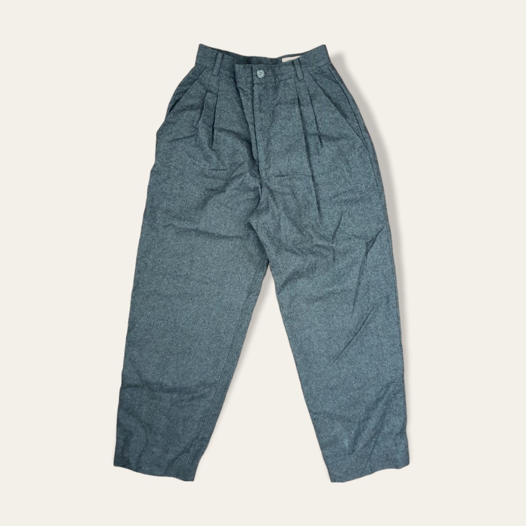 Grey Vintage Wool Pants, Women's 