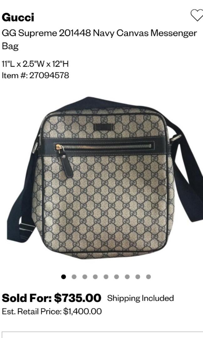 Gg supreme canvas messenger clearance bag