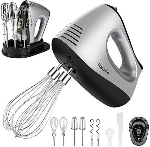 Hand Mixer Electric, 450W Kitchen Mixers with Scale Cup Storage Case, Turbo  Boost/Self-Control Speed + 5 Speed + Eject Button + 5 Stainless Steel