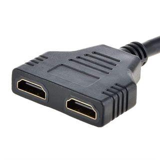 HDMI Port Male to 2 Female 1 In 2 Out Splitter Cable Adapter