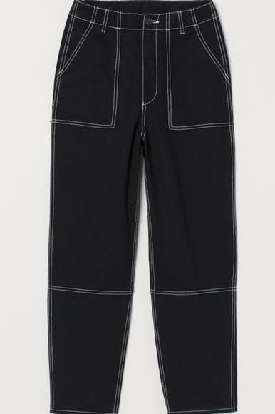 H&m black and white pants sale