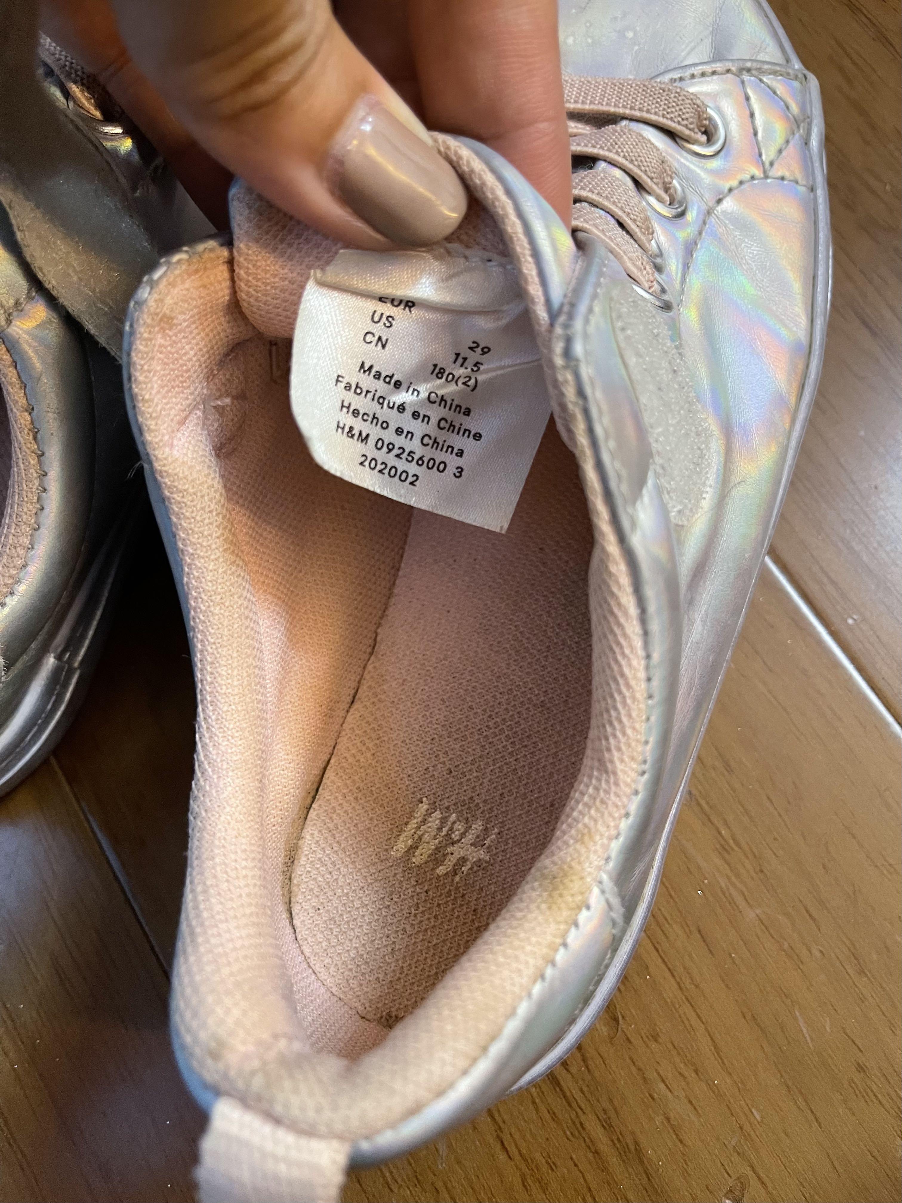 H and sale m silver shoes