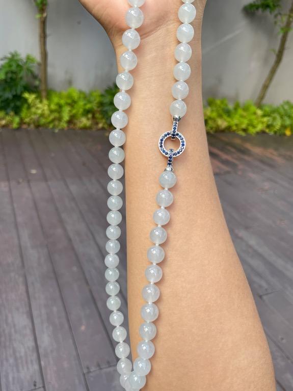 White jade online bead necklace