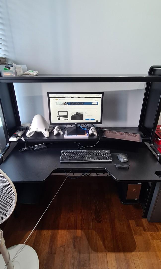 IKEA Fredde gaming desk, Furniture & Home Living, Furniture, Tables