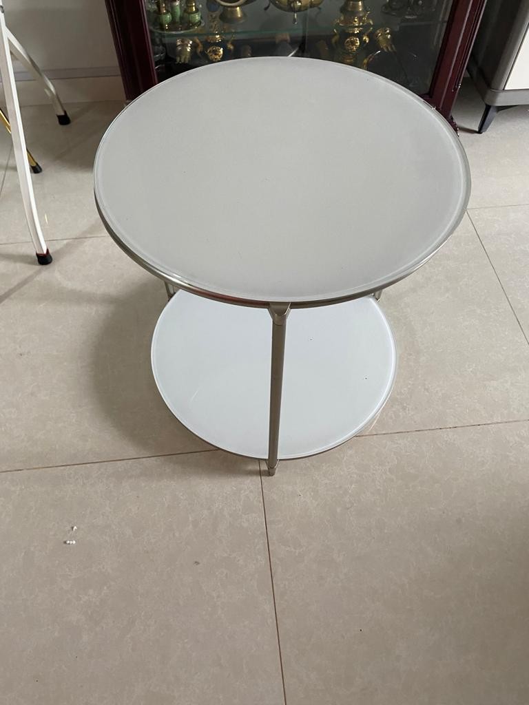 Ikea round glass coffee table, Furniture & Home Living, Furniture