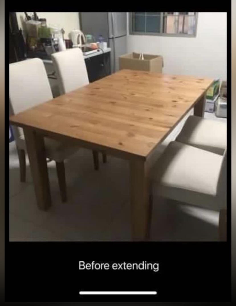 IKEA Stornas Extendable Table (discontinued), Furniture & Home Living