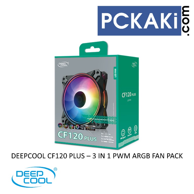 [IN STOCK] DEEPCOOL CF120 PLUS 3 x 120mm PWM ARGB CASING FAN | CF120 ...