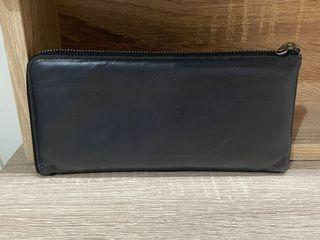 二手日本製進口羊皮柔軟素面L長夾