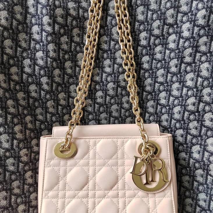 Lady dior on sale double chain bag