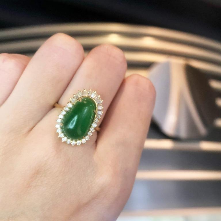 Ladies jade rings on sale