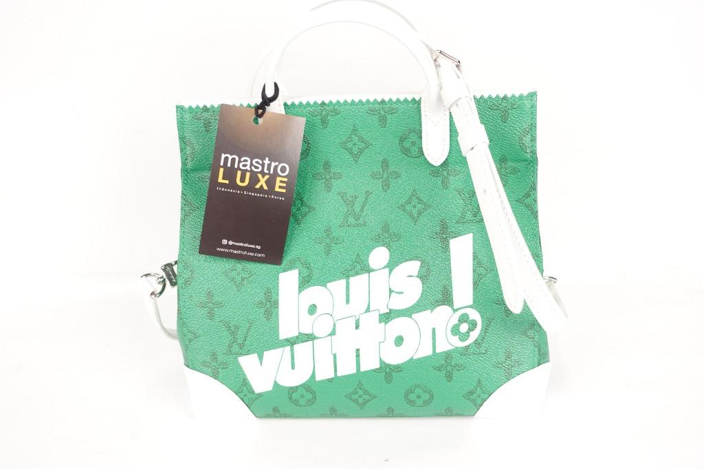 Louis Vuitton Litter Bag Monogram Green in Coated Canvas with