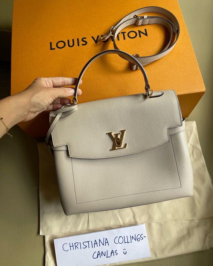 Louis Vuitton Greige Soft Calfskin Lockme Ever MM, myGemma, CH