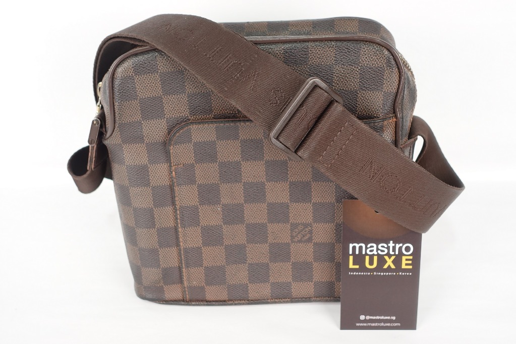 LOUIS VUITTON N41442 OLAF PM DAMIER EBENE CANVAS SHOULDER BAG, Luxury, Bags  & Wallets on Carousell