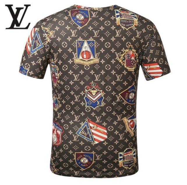 LV 2021 Striped Monogram Workwear Denim Shirt, Men's Fashion, Tops & Sets,  Tshirts & Polo Shirts on Carousell