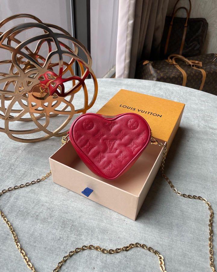 Louis Vuitton, Bags, Limited Edition Louis Vuitton Red Vernis Monogram Heart  Coin Purse