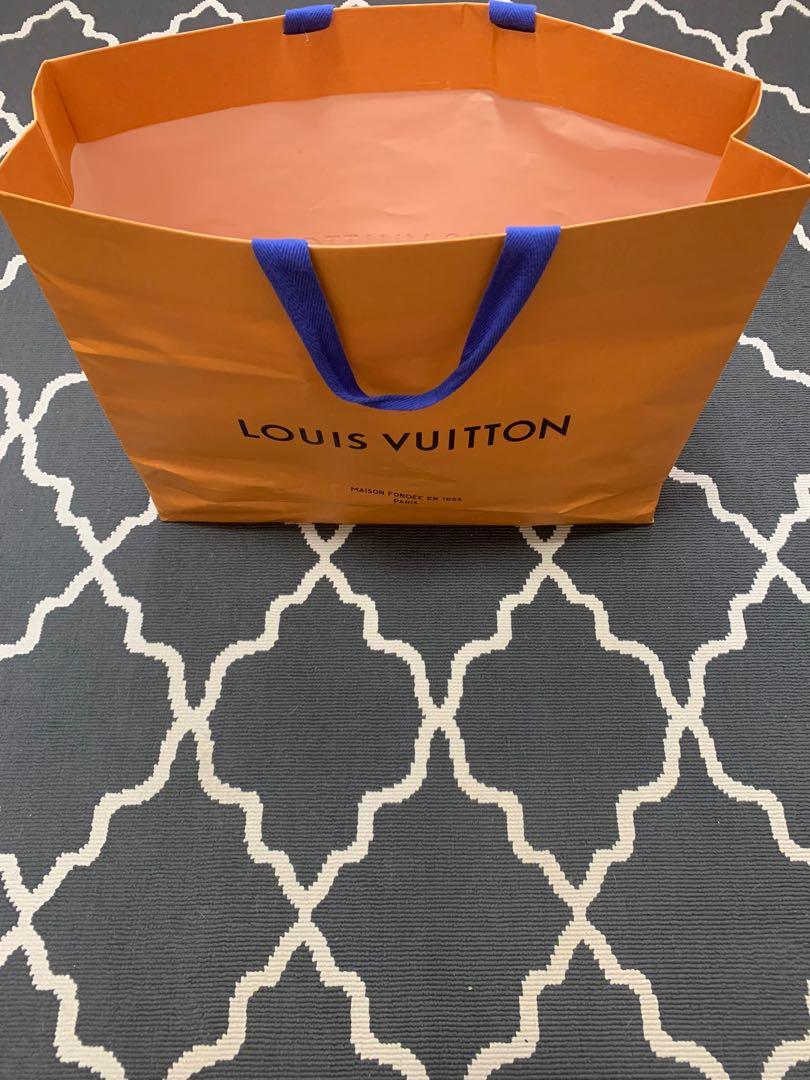 LV paper bag L size, Luxury, Accessories on Carousell