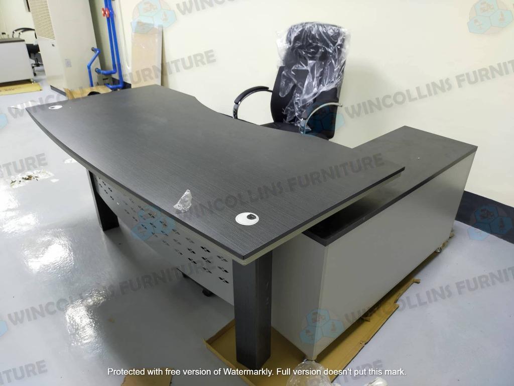 manager's table / L type table with built in drawer, Furniture & Home ...