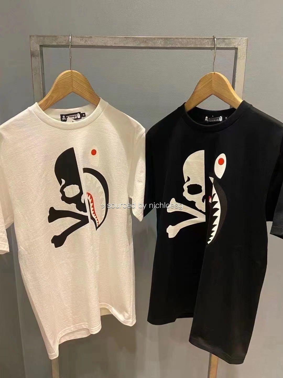 MASTERMIND JAPAN X BAPE 15TH ANNIVERSARY HALF SHARK TEE, Men's